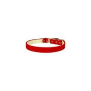 Mirage Pet Products 78-07 10Rd Velvet . 38 inch Plain Cat Collar with Band Red 10