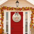 thumbnail image 3 of Rustic Hello Sign Fall Gnome Front Door Hanger Round Burlap Autumn Gnome Sign Welcome Sign for Farmhouse Porch Autumn Front Door Decoration, 3 of 7