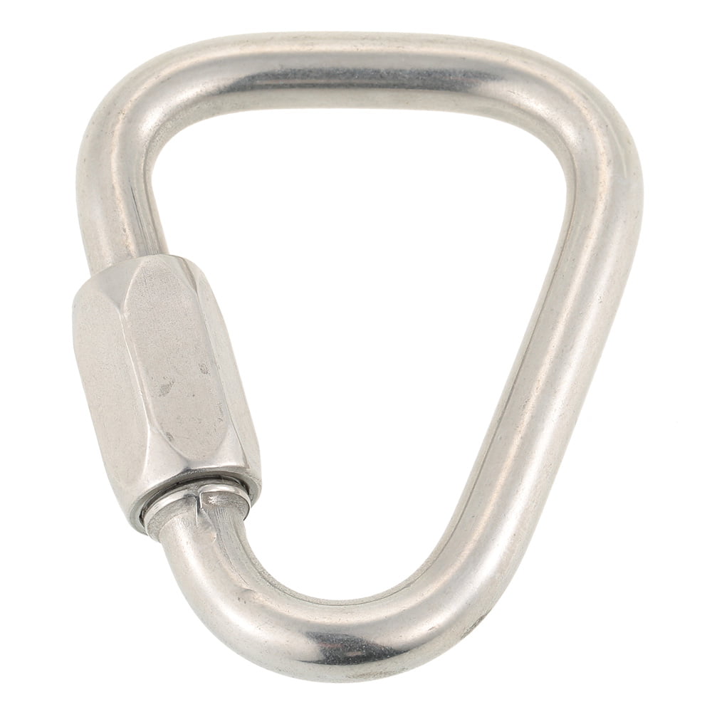 Stainless Steel Square Quick Link Locking Carabiner Outdoor Hanging Hook Buckle 