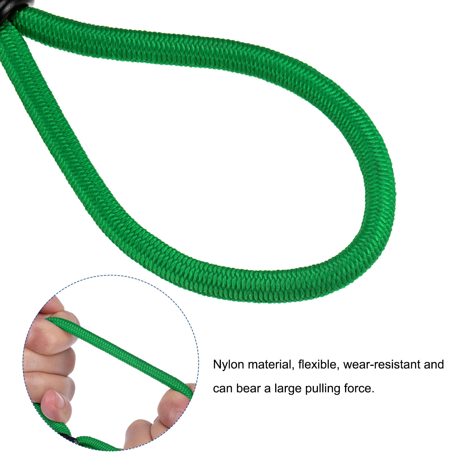 Unique Bargains Elastic Cord with Hook Fixed Strap for Camping Tent Canopy Green