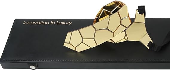 Gold Mirror Pebble Convulsion Tech Tie