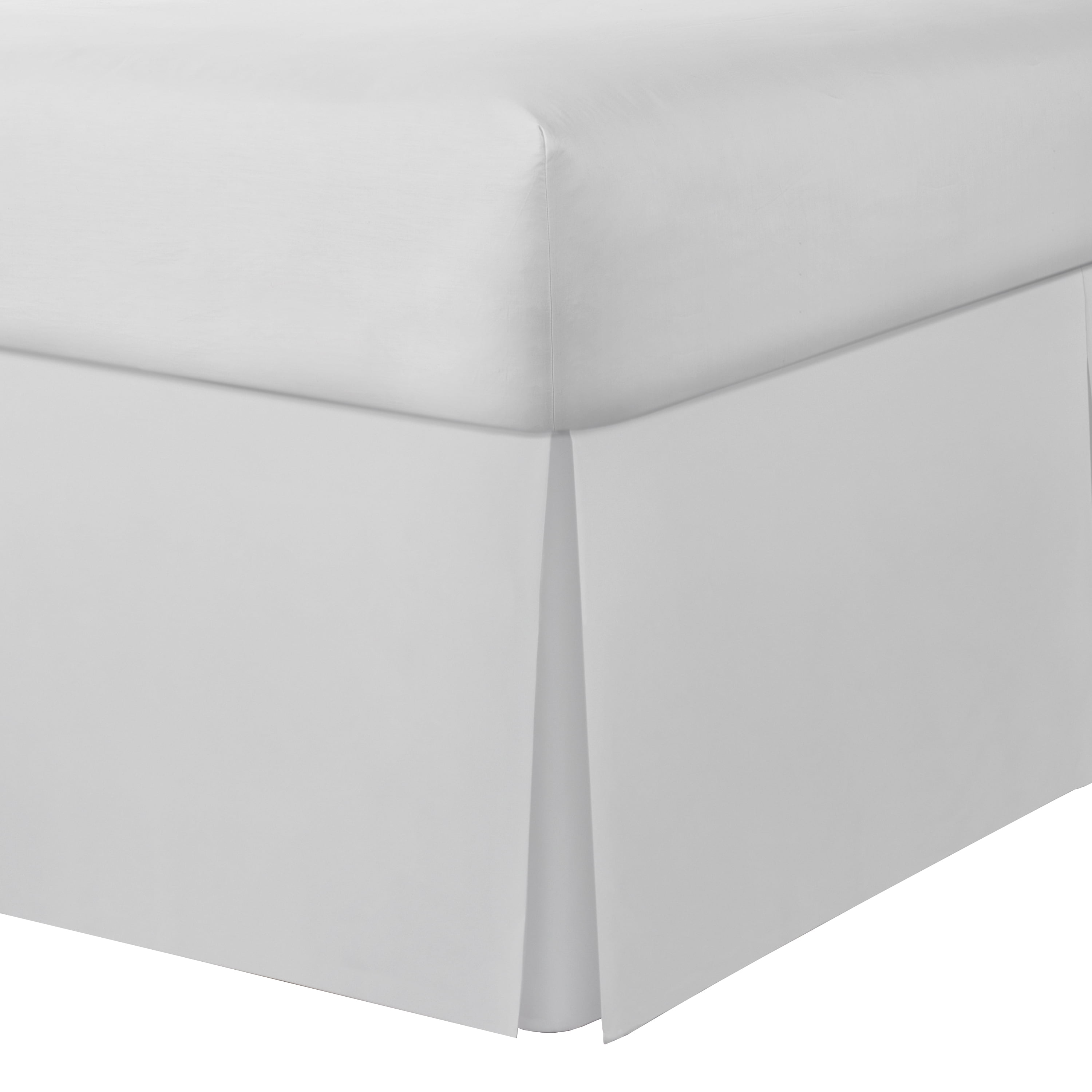 Space Maker Extra-Long Bed Skirt, 21’ Drop, White, Queen