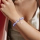 thumbnail image 1 of Pulsera de lazo rosa para la concienciación sobre el cáncer de mama | Joyería solidaria con cuentas de vidrio tejidas y diseño de corazón | Símbolo de apoyo y esperanza, 1 of 6