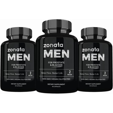 (3 Pack) Zonata Men Prostate Health Support Supplement, Men Male Support - 180 Count