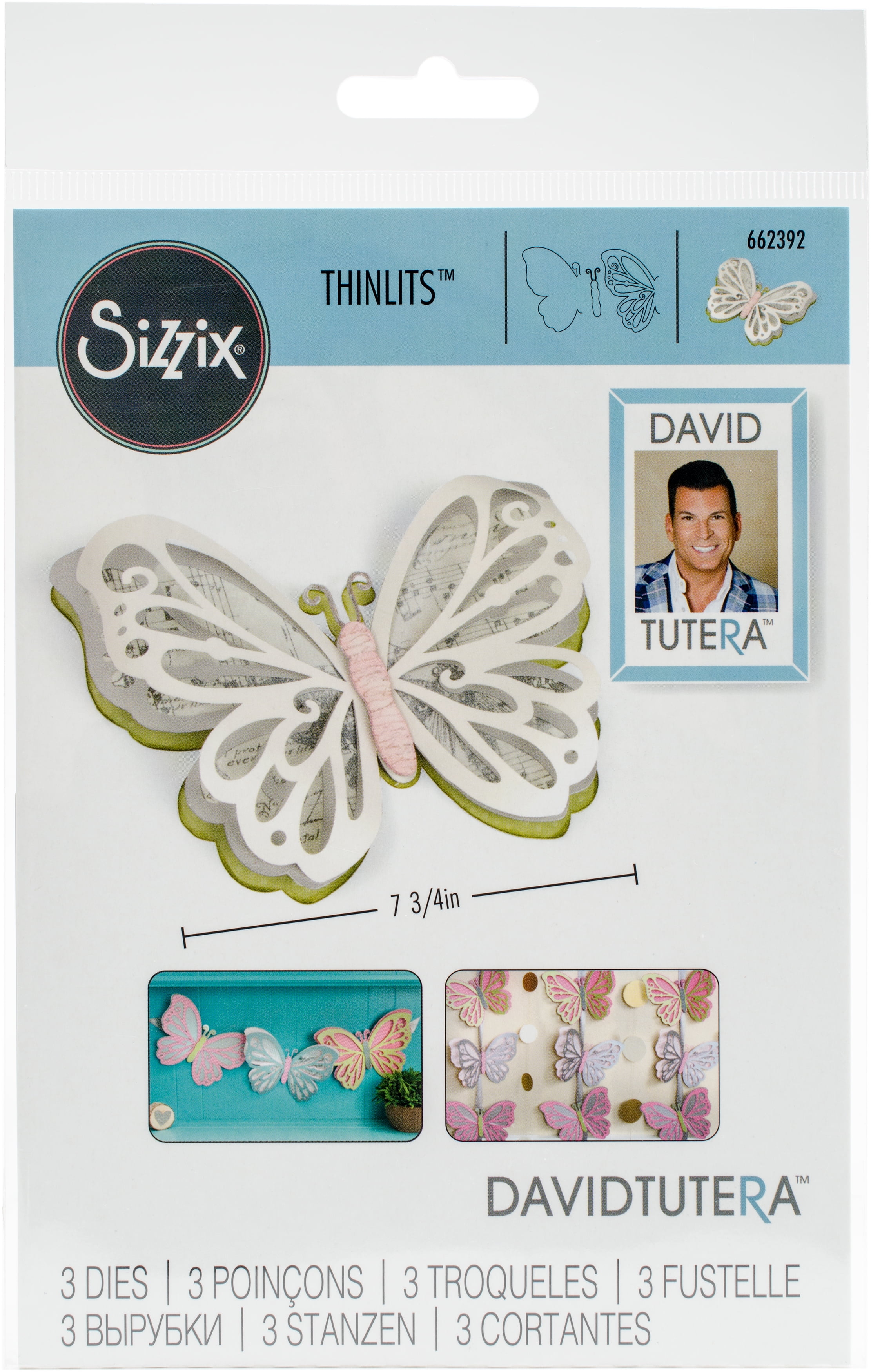 Download Sizzix Dtutera Thinlits Die Lg Delicate Butterfly Large Walmart Com Walmart Com