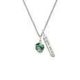 thumbnail image 2 of Delight Jewelry Silvertone Lime Leaves on Green Band Spinner Silvertone Live the Life You Have Imagined Bar Charm Necklace, 23", 2 of 4