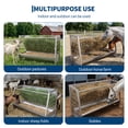thumbnail image 3 of 5ft Goat Hay Feeder, 60 Gallon Outdoor Livestock Pasture Feeder for Sheep, Horses & Ponies, Anti-Waste Metal Hay Rack with Rounded Edges, 3 of 6