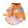 thumbnail image 2 of Hawaiian Dog Summer Shirt - Breathable Pet Apparel, Coconut Print, Lightweight Fabric, for Small & Medium Dogs, Cooling Puppy Outfit, Orange M, 2 of 6