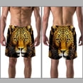 thumbnail image 3 of luoweisi Men's Beach Shorts Quick Dry Swim Trunks with Mesh Lining Leopard S, 3 of 5