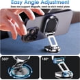thumbnail image 5 of [2-Pack] Magnetic Phone Holder for Car Alloy Folding Magnetic Car Phone Holder [Super Strong Magnet] Car Magnetic Phone Mount 360° Rotation Magnetic Dashboard Cell Phone Holder for All Phones-Silver, 5 of 5