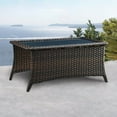 thumbnail image 4 of Gymojoy Patio Wicker Rattan Coffee Table Glass Top Rattan Table, 4 of 5