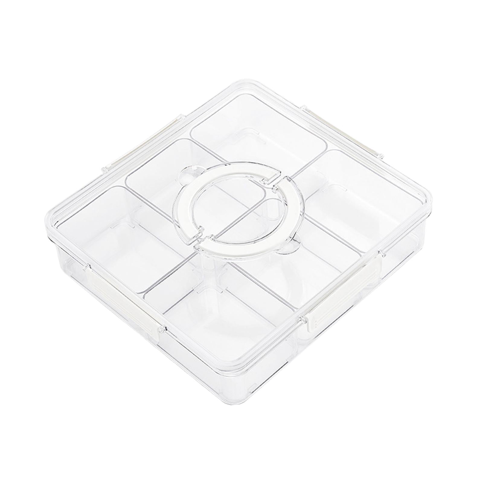 amokk Divided Serving Tray with Lid and Handle Snackle Box Charcuterie  Container Portable Snack Platters Clear Organizer for Candy, Fruits, Nuts,  Snacks, for Parties, Entertaining, Picnic (Purple) - Yahoo Shopping