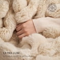 thumbnail image 4 of EVERGRACE Ultra Soft Luxury Fluffy Faux Rabbit Fur Throw Blanket, Thick Warm Bubble Throw for Bed, Cozy Plush Reversible Blankets for Couch, Chair, Sofa, Cream, 50x60 Inches, 870 GSM, 4 of 8