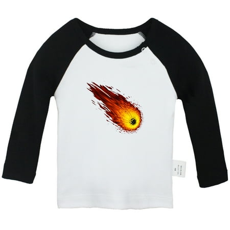 

Nature Meteor Pattern T shirt For Baby Newborn Babies T-shirts Infant Tops 0-24M Kids Graphic Tees Clothing (Long Black Raglan T-shirt 18-24 Months)