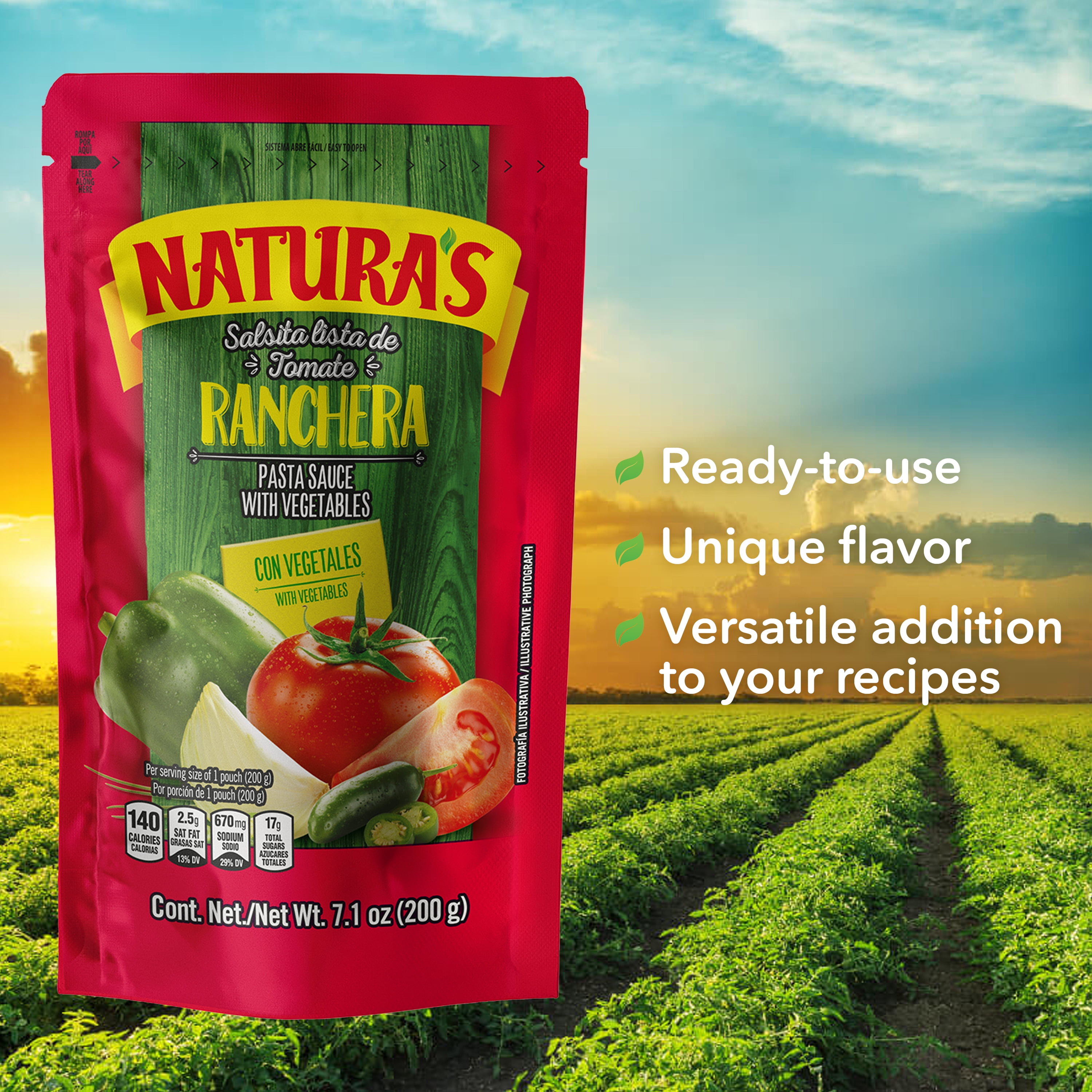 (12 pack) Natura's Tomato Sauce Ranchera, 7.1 oz (12 Pack)