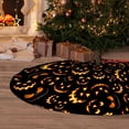 thumbnail image 5 of Falda de árbol de Halloween de 36 pulgadas con cara sonriente de calabaza, decoraciones para árboles de Navidad de Halloween, falda de árbol negra para fiestas navideñas de otoño, decoración del hogar, 5 of 5