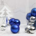 thumbnail image 4 of Gustave 24 PCS Christmas Tree Baubles Balls Hanging Glitter Ornament Balls for Xmas Tree Holiday Wedding Party Ornament Set "Blue", 4 of 8