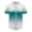 Mint Green, variant on Men’s Gradient Print Shirts Short Sleeve Baseball Jersey Stand Collar Full Button Down Breathable Tees Trendy Summer Casual Tops