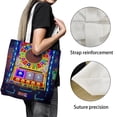thumbnail image 3 of Rock Paper Scissors Bolso de tela con estampado de lienzo para mujer, bolsa de compras reutilizable y estética, con cremallera interior, regalo para mujer, 35 × 40 cm., 3 of 6