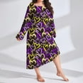 thumbnail image 6 of Hontri Plus Size Night Gowns for Women 4X-5X Loose Nightgown Sleep Shirt Loungewear Butterfly Print( X02/Yellow 3Xl ), 6 of 8