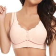 thumbnail image 2 of QASIEATN Fashion Front Closure Underwear for Middle and Older Women Skin-friendly Wireless Daisy Everyday Bras Women's Bralettes, 2 of 3