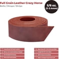 thumbnail image 2 of ELW 5-6 oz 2-2.4mm Cognac Straps, Belts, Strips 2.5" Wide X 72" Length 6.4cm x 1.83m Full Grain Leather Crazy Horse Belt Medium DIY Craft, Pet Collars, Blanks, Accessory, Jewelry, Wrapping, 2 of 9