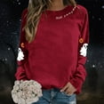 thumbnail image 2 of XIAONU Sweatshirts For Womens Halloween Cute Ghost Long Sleeve Printed Tops Pleasure Baggy Crewneck Pullover Sweatshirt, 2 of 5