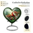 thumbnail image 3 of Cardinal Urn - Heart Shaped Urn With Stand - Urn For Ashes For Women - Urn For Male - Urns For Ashes Adult Female - Urns For Men - Urns For Ashes Adult Male - Ash Holders - 3inch, Set Of 4, 3 of 5