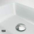 thumbnail image 3 of VIGO Matte Shell Sottlie Glass Rectangular Vessel Bathroom Sink in White with Niko Faucet and Pop-up Drain in Matte Black, 3 of 11