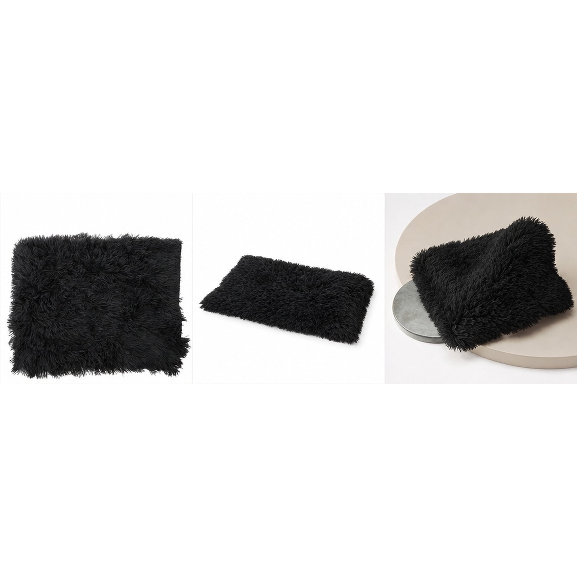 LOLIPPYY Plush Warm Dark Grey Pet Mat Bed for Dogs and Cats Comfortable Sofa and Crate Cushion