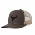 thumbnail image 4 of Black Deer Antler Embroidered Color Block Trucker Hat Unisex Adjustable Cotton Breathable Fashion Cap for Travel Daily Wear, 4 of 10