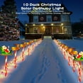 10Pcs Solar Christmas Garden Stake Lights, Solar Powered Pathway