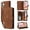 Brown, variant on Dteck for iPhone 16 Wallet Case, Crossbody Phone Purse with Card Holder for Women Men, Soft PU Leather Zipper Carry Cover with Shoulder Strap for iPhone 16,Brown