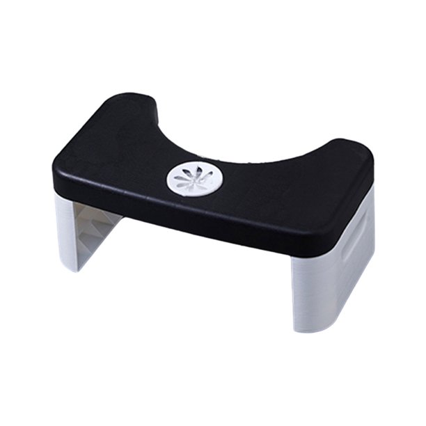 Naiovety Taburete en cuclillas para inodoro de PP | Diseño engrosado para una mejor salud y comodidad en el baño, taburete para inodoro, Hardware en blanco y negro