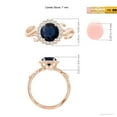 thumbnail image 5 of ANGARA Natural 1.6 Ct Vintage Inspired Sapphire Flower and Vine Ring in 14K Rose Gold for Women (Size-7mm) | September Birthstone, Anniversary, Jewelry Gift for Women | Natural Blue Sapphire Ring, 5 of 9
