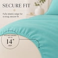 thumbnail image 5 of Beartech Polyester Bed Sheets Set 4 Piece King Size Sheet Set, Soft & Lightweight And Breathable Bedding Set, Fitted Sheet, Flat Sheet & 2 Pillowcases-Sky Blue, 5 of 11
