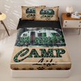 thumbnail image 2 of Homewish Happy Camping Kids Zipper Twin Comforter Sets with Fitted Sheet and 2 Pillowcases, Cartoon RV Car Zipper Bedding Set, Black Reversible, 4pcs, 2 of 6