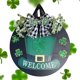 thumbnail image 3 of Irish Hanging Bienvenido Puerta La Bienvenida Santa Patricio Día Garland Gead para Porche Granja Rústica, 3 of 8