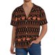 thumbnail image 1 of Balery Vintage Pumpkin Pattern Camisa Casual de Manga Corta con Botones para Hombre, Texturizada, Estilo Cubano, para Playa, Verano-Large, 1 of 5