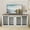 White+Dark Walnut, variant on 71‘’ Dog Cage Furniture for 2 Pets, Wooden Double Dog Crate Furniture TV Stand with Removable Divider & Tray for Mideum and Large Dog