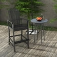 thumbnail image 4 of Costway Outdoor HDPE Bar Height Stool Patio Tall Chair Armrest Footrest All Weather, 4 of 8