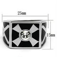 thumbnail image 2 of Stainless Steel Ring Top GRD Crystal Clear TK1052 for Men Style High, 2 of 4