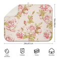 thumbnail image 2 of Microfibre Drying Mat for Kitchen Painting Watercolor Rose Flower Dish Drying Drainer Mat Absorbent Pioneer Drying Mat Washing Up for Glass, Plate & Cup 18inch X 24inch, 2 of 5