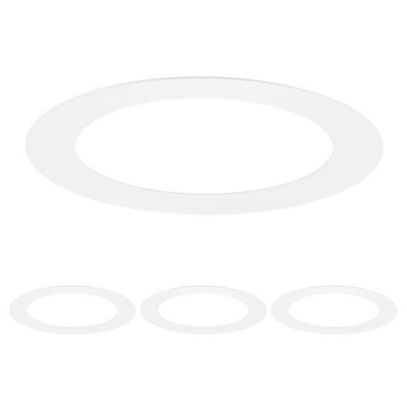 Uxcell 4-Pack Goof Rings for 3" Recessed Lights, 2.6" ID 3.8" OD Durable Steel Trim Ring Flush Mount Matte White