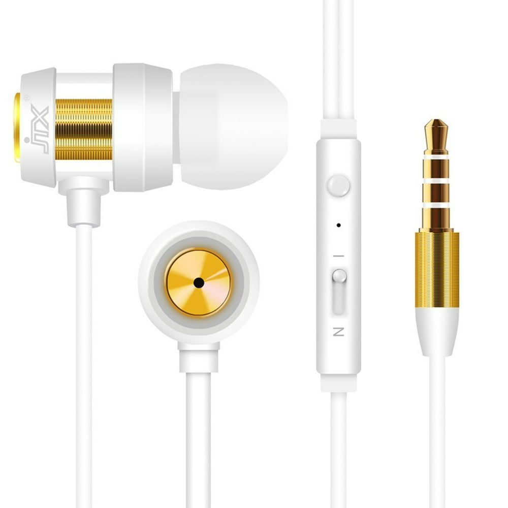Earbuds with Microphone,Tangle Free Flat Cord in Ear Headphones with