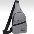 thumbnail image 6 of Sling Bag Crossbody Bag Shoulder Backpack Hiking Backpack Multipurpose Sling Bag with USB Charge Port (Gray), 6 of 8