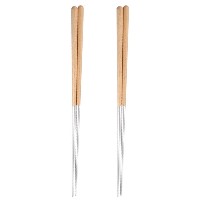 Miangastore 2Pairs Extra Long Chopsticks Beech For Practical And Long Lasting 15.7In