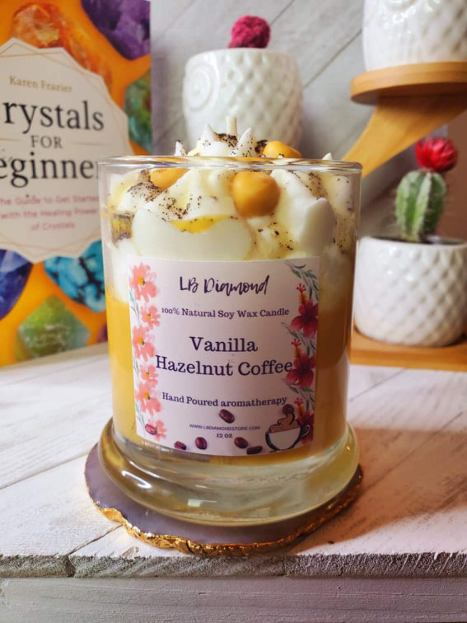 Vanilla  Hazelnut Coffee Whipped Natural Soy Wax Candle