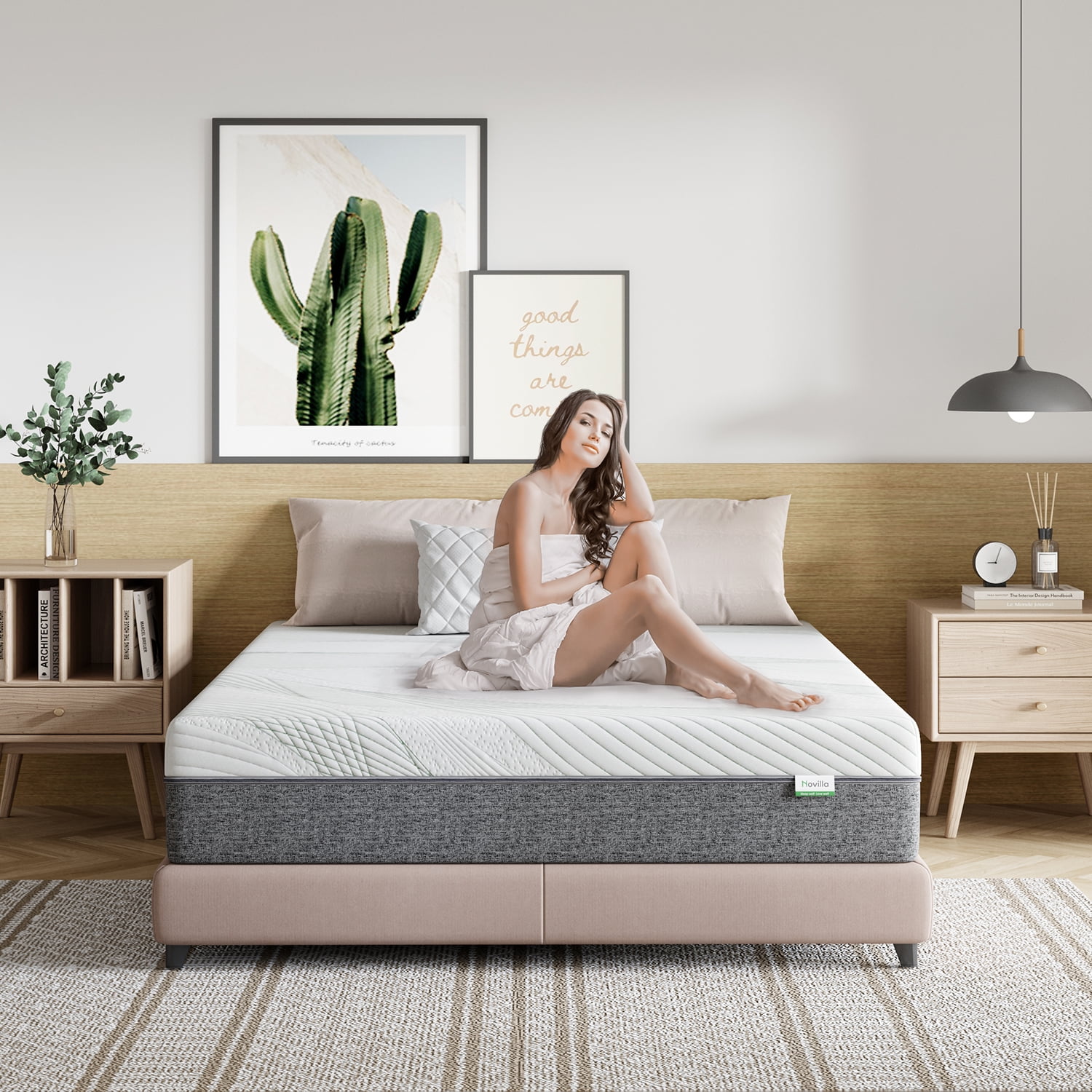 Novilla 12 inch Queen Mattresses, Cooling Gel Memory Foam Mattress/Bed