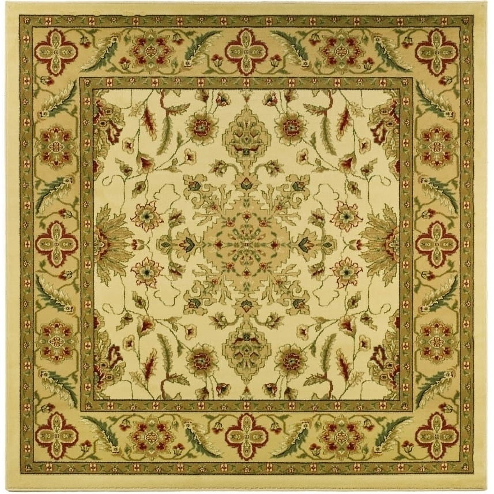 SAFAVIEH Lyndhurst Nadia Floral Border Runner Rug, Ivory/Tan, 2'3" x 16'
